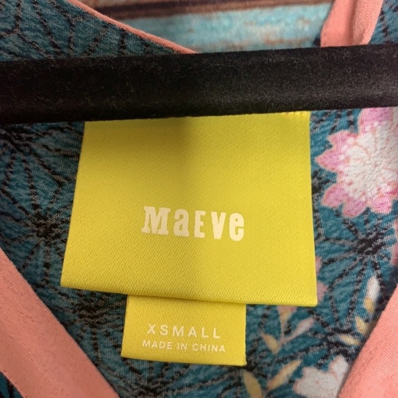 Anthropologie Maeve Kai Kimono Tunic Dress X Small Floral - Picture 6 of 8